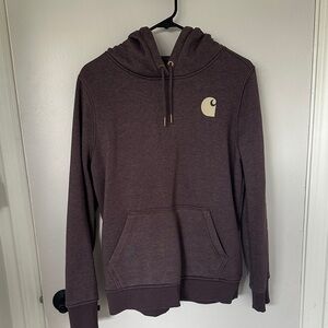 Carhartt Women’s Hoodie in Purple with Cream Logo